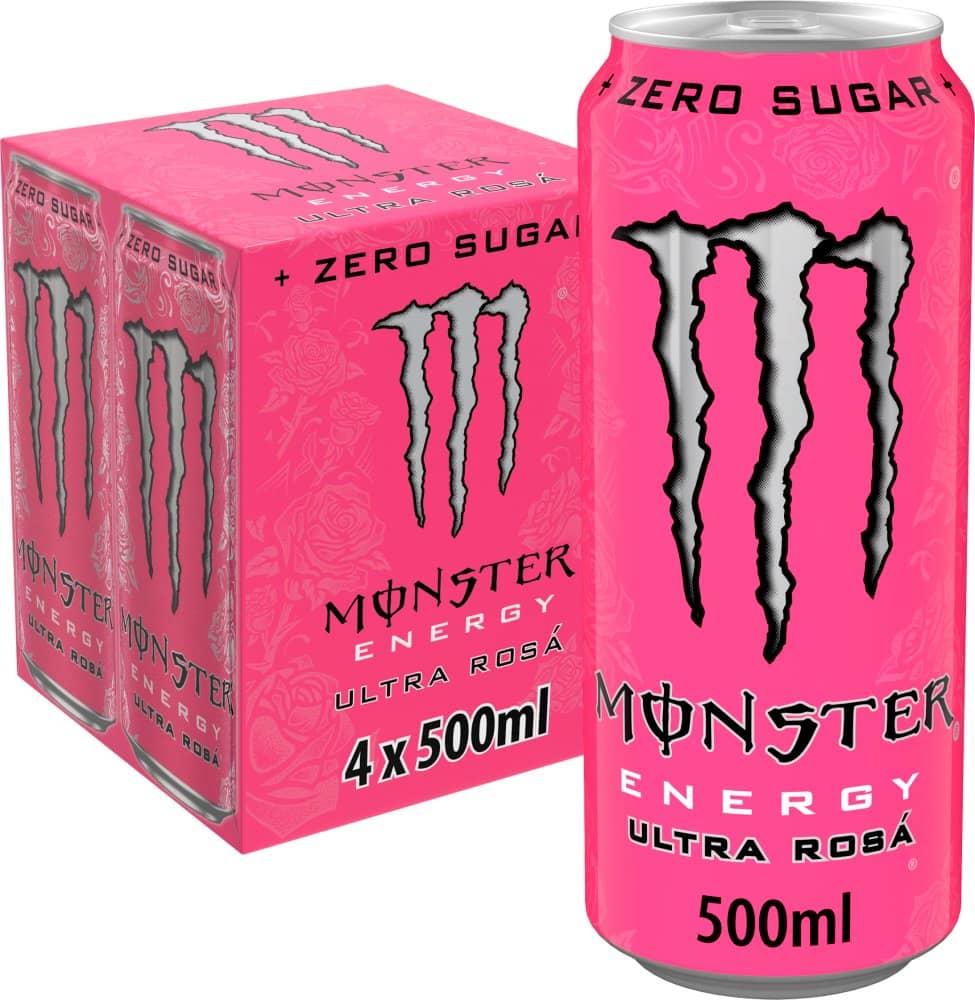 Monster Ultra Rosa 4 Pack 500ml (Case of 6) Refreshing Energy Drink | M&P O'Sullivan Monster Ultra Rosa 4 Pack 500ml (Case of 6) Refreshing Energy Drink | M&P O'Sullivan